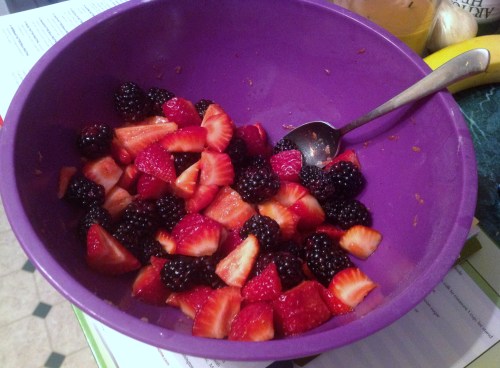 The lemon juice will help keep the berries fresh and the sugar cuts the tartness just enough
